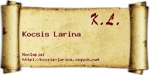 Kocsis Larina névjegykártya